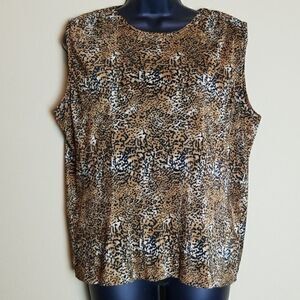 Modern Essentials Sleeveless Cheetah Print Top